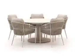 Kees Smit Bellagio Mineo/La Fonte ø 150cm dining tuinset 6-delig aanbieding