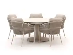 Kees Smit Bellagio Mineo/La Fonte ø 150cm dining tuinset 6-delig aanbieding
