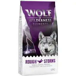 Zooplus 2x12kg Rough Storms Eend Wolf of Wilderness Hondenvoer aanbieding