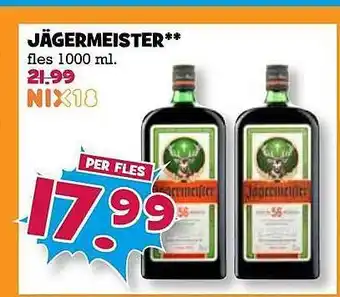 Boon`s Markt Jägermeister 1000ml aanbieding