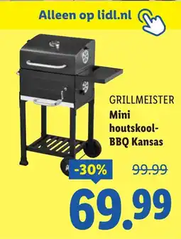 Lidl Grillmeister mini houtskool bbq kansas aanbieding