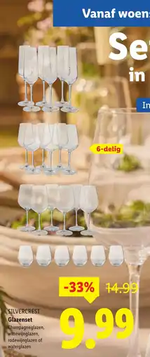 Lidl Silvercrest glazenset aanbieding