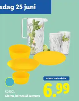 Lidl Glazen, borden of kommen aanbieding