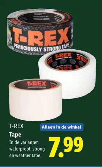 Lidl T-rex tape aanbieding