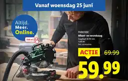 Lidl Parkside afkort en verstekzaag aanbieding