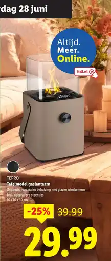 Lidl Tafelmodel gaslantaarn aanbieding