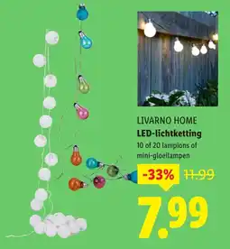 Lidl Livarno home LED lichtketting aanbieding