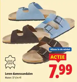 Lidl Leren damessandalen aanbieding