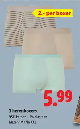 Lidl 3 herenboxers aanbieding