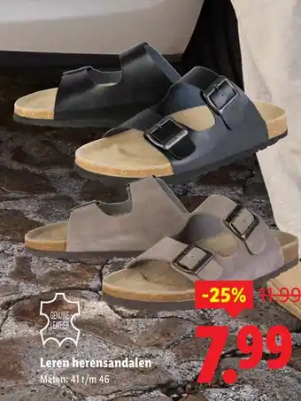 Lidl Leren herensandalen aanbieding