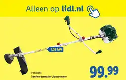 Lidl Parkside benzine bosmaaier, grastrimmer aanbieding