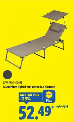 Lidl Livarno home aluminium ligbed met zonnedak houston aanbieding