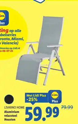 Lidl LIVARNO HOME Aluminium relaxstoel Houston aanbieding