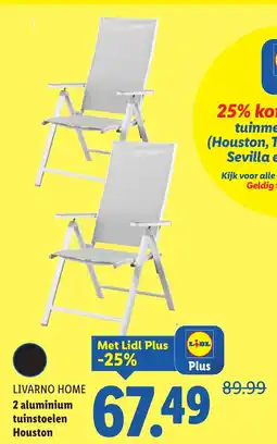 Lidl Livarno home 2 aluminium tuinstoelen houston aanbieding