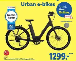 Lidl Crivit Urban elektrische fiets 3.0 Y kettingaandrijving aanbieding