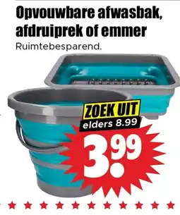 Dirk Opvouwbare afwasbak, afdruiprek of emmer aanbieding