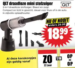 Dirk QLT draadloze mini stofzuiger aanbieding
