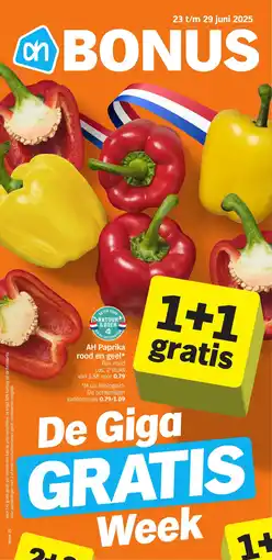Albert Heijn AH Paprika rood en geel aanbieding