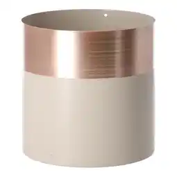 Van Cranenbroek Bloempot 13x13cm grijs rose gold aanbieding