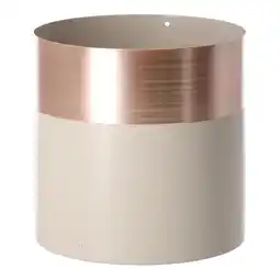 Van Cranenbroek Bloempot 13x13cm grijs rose gold aanbieding