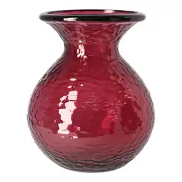 Van Cranenbroek Vaas glas Verdal bordeaux 24x20cm aanbieding