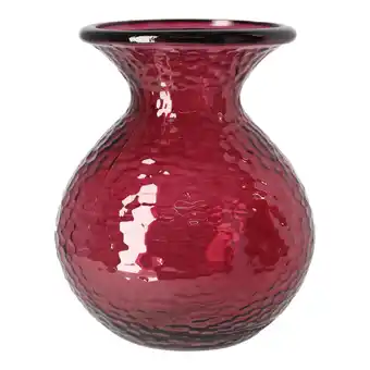 Van Cranenbroek Vaas glas Verdal bordeaux 24x20cm aanbieding