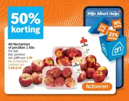 Albert Heijn AH Nectarines of perziken aanbieding