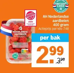 Albert Heijn AH Nederlandse aardbeien aanbieding
