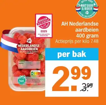 Albert Heijn AH Nederlandse aardbeien aanbieding