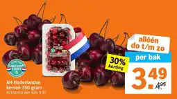 Albert Heijn AH Nederlandse AH Nederlandse kersen 350 gram Actieprijs per kilo 9.97 aanbieding