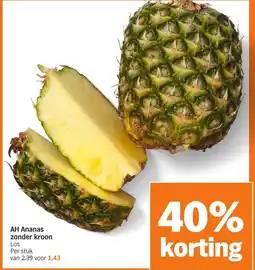 Albert Heijn AH Ananas zonder kroon aanbieding