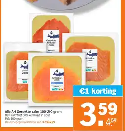 Albert Heijn Alle AH Gerookte zalm aanbieding