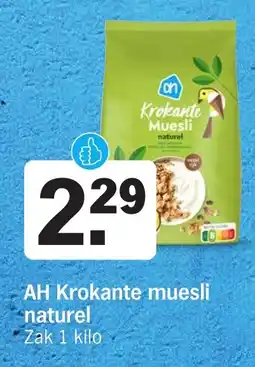Albert Heijn AH Krokante muesli naturel aanbieding