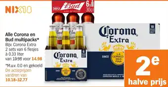 Albert Heijn Alle Corona en Bud multipacks aanbieding