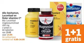 Albert Heijn Alle Davitamon, Lucovitaal en Roter vitamine C aanbieding