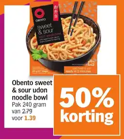 Albert Heijn Obento sweet & sour udon noodle bowl aanbieding
