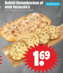 Dirk Boboli flammkuchen of mini focaccia's aanbieding