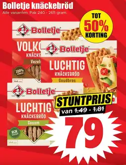 Dirk Bolletje knäckebröd aanbieding