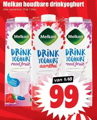 Dirk Melkan houdbare drinkyoghurt aanbieding