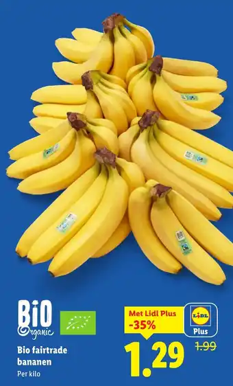 Lidl Bio fairtrade bananen aanbieding
