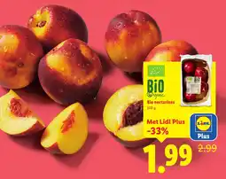 Lidl Bio nectarines aanbieding