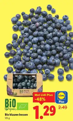 Lidl Bio blauwe bessen aanbieding