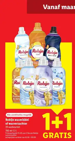 Lidl Robijn wasmiddel of wasverzachter aanbieding
