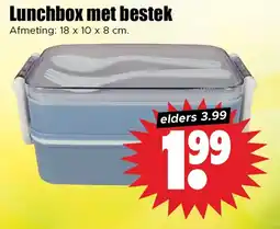 Dirk Lunchbox met bestek aanbieding