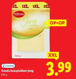 Lidl Gouda kaasplakken jong aanbieding