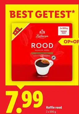 Lidl Koffie rood aanbieding