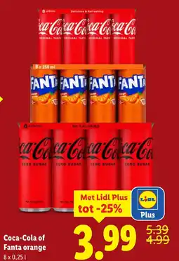 Lidl Coca-Cola of Fanta orange aanbieding