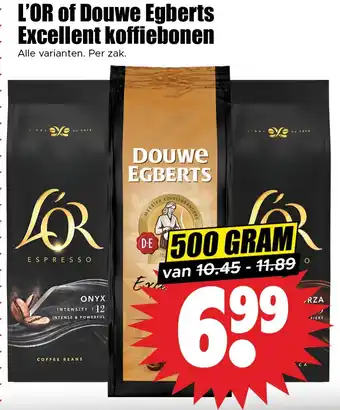 Dirk L'or of douwe egberts excellent koffiebonen aanbieding