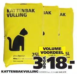 Ranzijn KATTENBAKVULLING HUISMERK basic, 25 liter per stuk 6.79 aanbieding