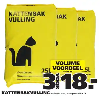 Ranzijn KATTENBAKVULLING HUISMERK basic, 25 liter per stuk 6.79 aanbieding